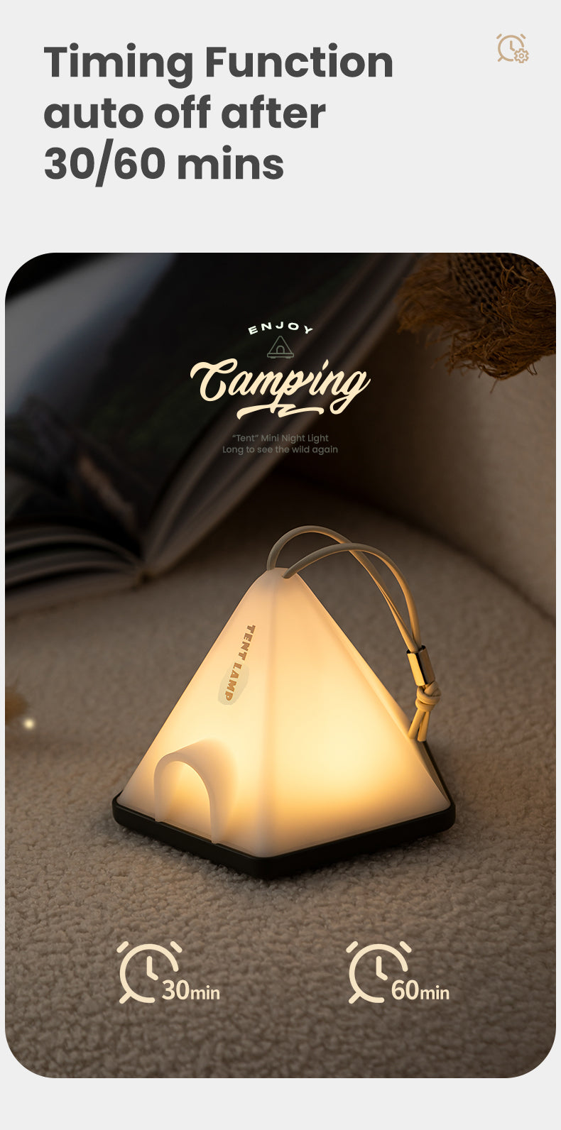 Night light for tent