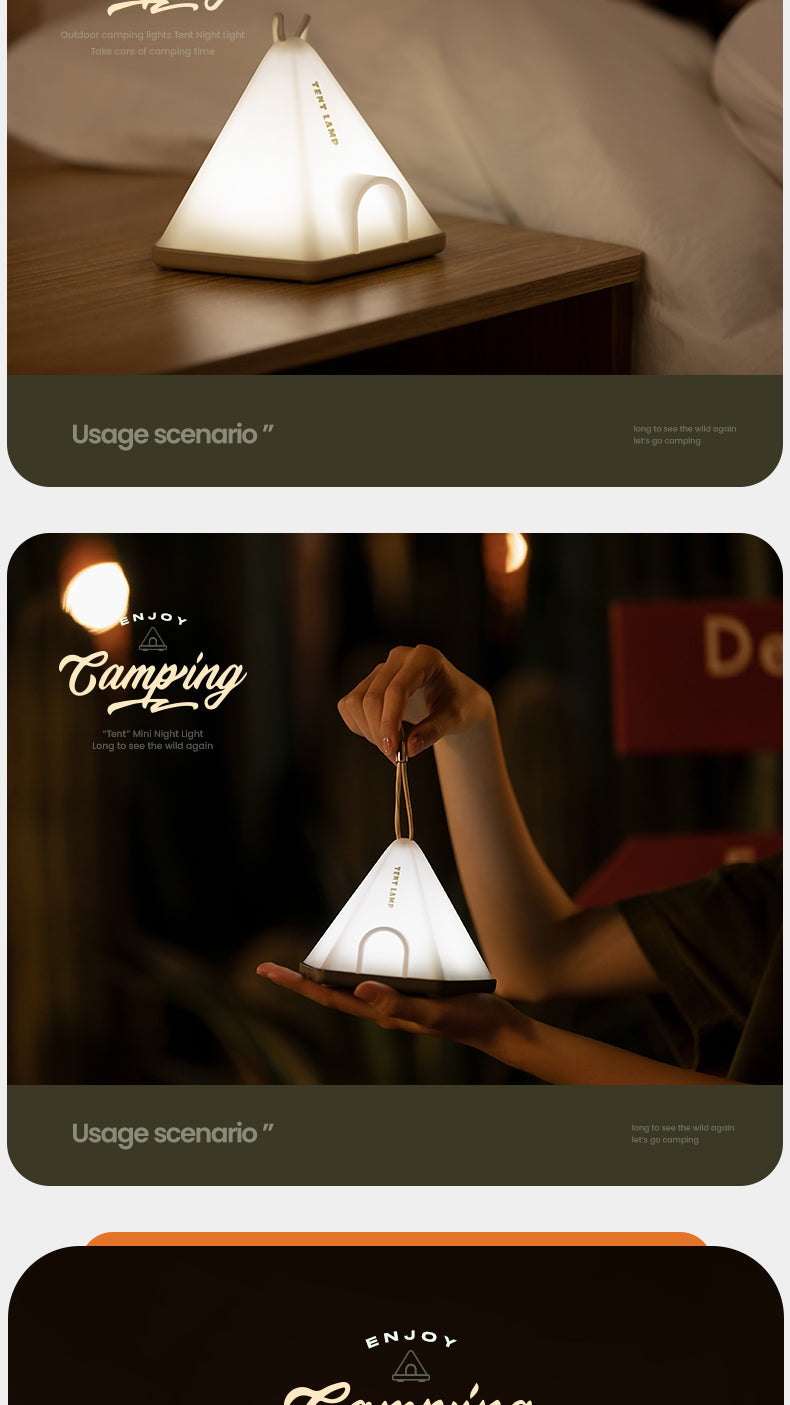 Night light for tent