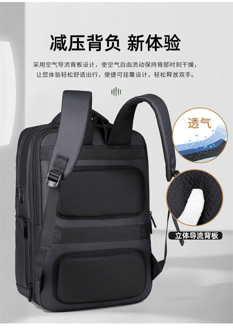 Portable backpack expandable backpack large capacity computer  bag