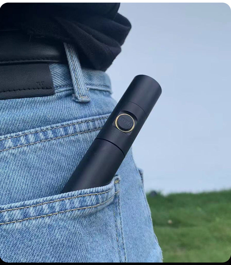 Black technology portable mini flashlight