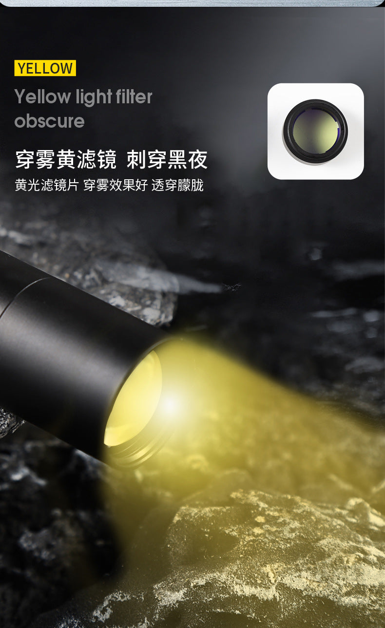 Black technology portable mini flashlight