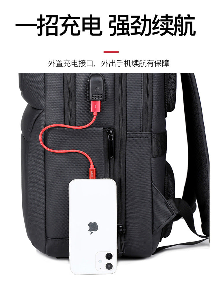 Portable backpack expandable backpack large capacity computer  bag